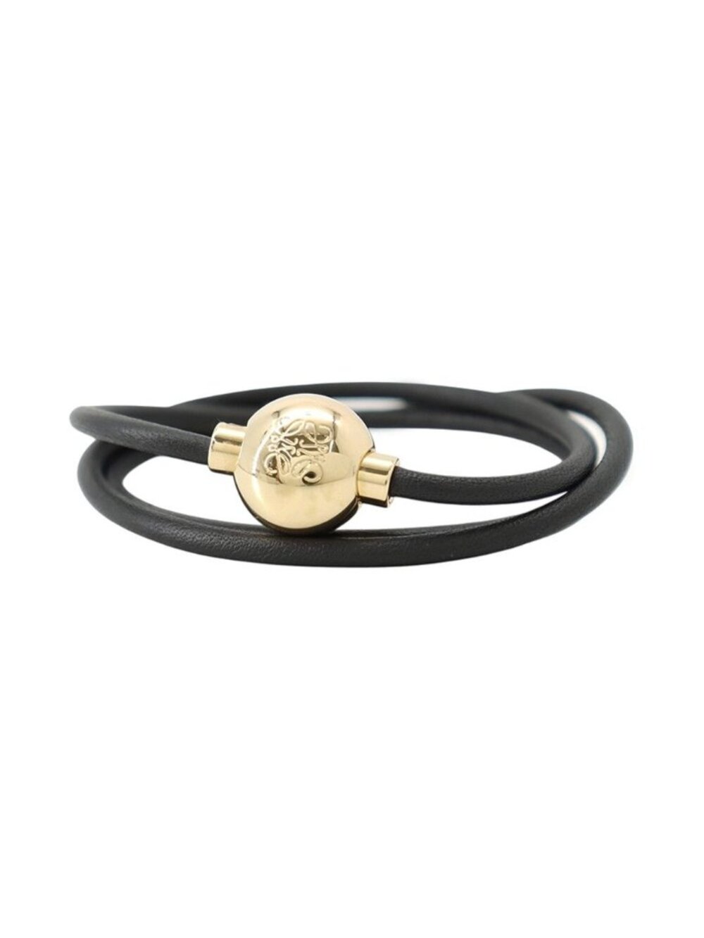 Loewe Bracelet Pebble Leather M Black